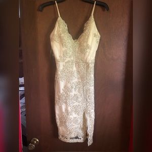 Gold Embroidery Detailed Dress